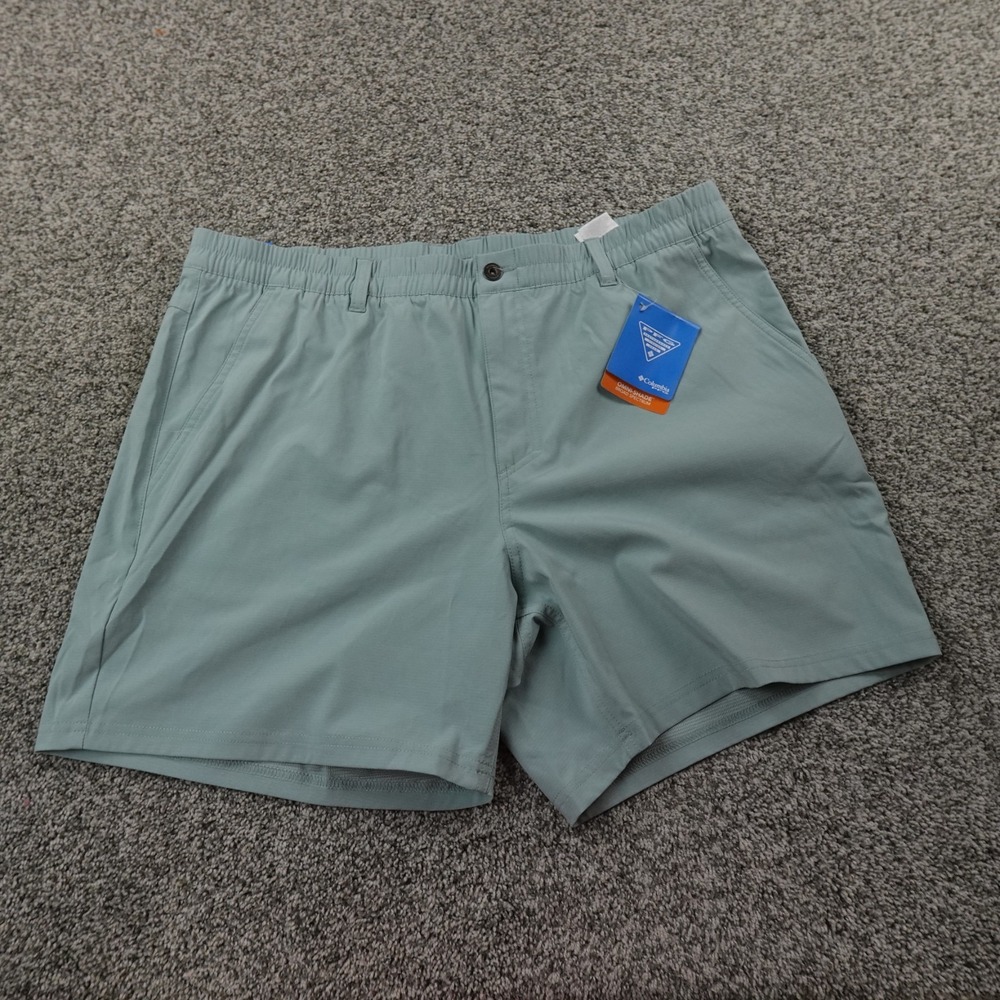 NEW Columbia Shorts Mens XL Blue PFG Uncharted Omni Shade Fishing Outdoor Hike